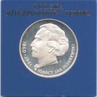 Polen 100 Zlotych 1975 - Ignacy Jan Paderewski - Silber PP