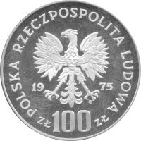 Polen 100 Zlotych 1975 - Ignacy Jan Paderewski - Silber PP