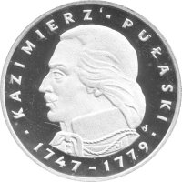 Polen 100 Zlotych 1976 - Kazimierz Pulaski - Silber PP