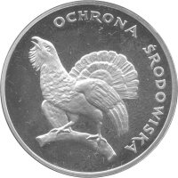 Polen 100 Zlotych 1980 - Auerhahn - Silber PP in Originalkapsel