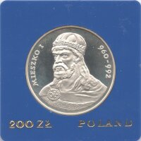 Polen 200 Zlotych 1979 - Herzog Mieszko I. - Silber PP