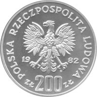 Polen 200 Zlotych 1982 - Herzog Bolesław III. "Schiefmund" - Silber PP
