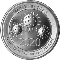 Round USA 2020 Covid-19 Pandemic 2 oz Silber