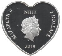 Niue 2 Dollars 2018 - Disney Micky & Minnie - 1 oz Silber PP