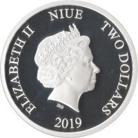 Niue 2 Dollars 2019 - Minions "Happy Birthday" - 1 oz Silber PP