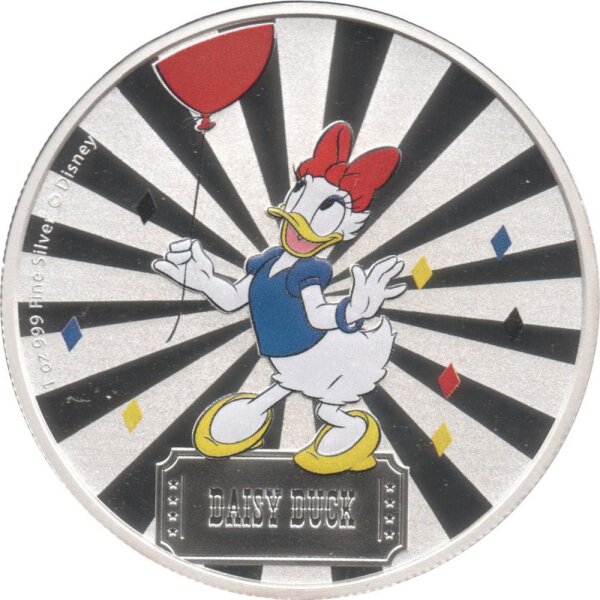 Niue 2 Dollars 2019 - Disney Micky Mouse "Daisy Duck" - 1 oz Silber PP