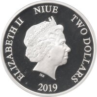 Niue 2 Dollars 2019 - Disney Mickey Mouse "Daisy Duck" - 1 oz Silber PP