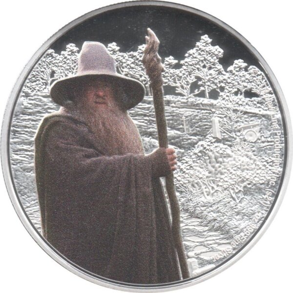 Niue 2 Dollars 2021 - Herr der Ringe "Gandalf" - 1 oz Silber PP