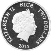 Niue 2 Dollars 2014 - Disney Donald Duck "80. Geburtstag" - 1 oz Silber PP
