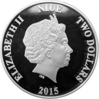 Niue 2 Dollars 2015 - Disney Dogobert Duck - 1 oz Silber PP