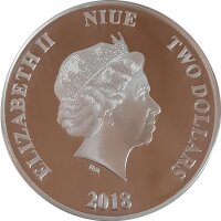 Niue 2 Dollars 2018 - Disney-Chinesischer Kalender "Jahr des Hundes" - 1 oz Silber PP