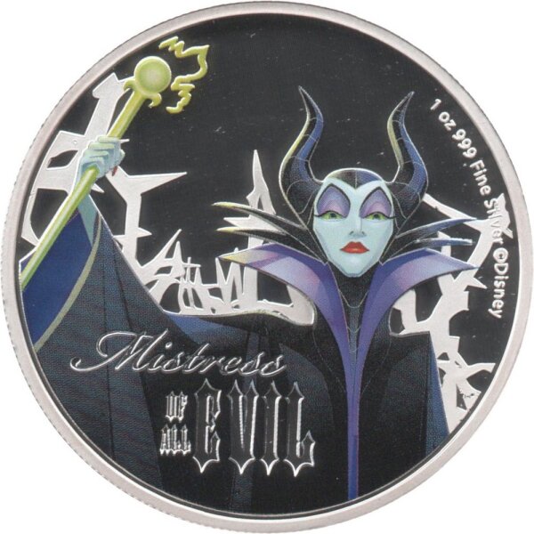 Niue 2 Dollars 2018 - Disney Bösewichte "Maleficent" - 1 oz Silber PP