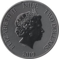 Niue 2 Dollars 2019 - Star Wars "Clone Trooper" - 1 oz Silber rutheniert und teilvergoldet