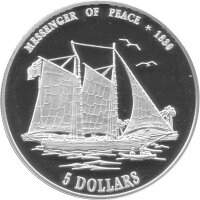 Niue 5 Dollars 2000 - Messenger of Peace - Silber PP