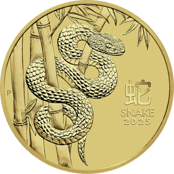 Australien Lunar III 2025 Jahr der Schlange 1/10 oz Gold