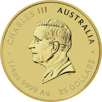 Australien Lunar III 2025 Jahr der Schlange 1/4 oz Gold
