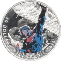 Kanada 20 Dollars 2015 - Superman - Silber PP teilcoloriert