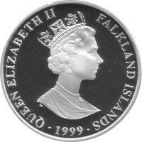 Falkland-Inseln 2 Pounds 1999 - 125. Geburtstag von Sir Ernest Henry Shackleton - Silber PP