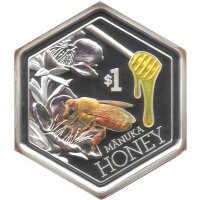 Neuseeland 1 Dollar 2018 Manuka-Honig 1 oz Silber PP