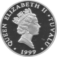 Tuvalu 5 Dollars 1999 - Segelschiff "La Princesa" - Silber PP