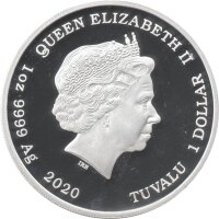 Tuvalu 1 Dollar 2020 John Wayne 1 oz Silber PP coloriert