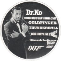 Tuvalu 1 Dollar 2021 James Bond- 1 oz Silber PP...