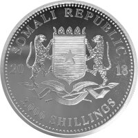 Somalia Elefant 2018 1000 Gramm Silber - 15 Jahre Jubiläum