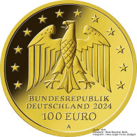 Deutschland 100 € 2024 - D - Meisterwerke der Deutschen Literatur - Heinrich von Kleist "Der zerbrochne Krug" 1/2 oz Gold incl. Etui & CoA