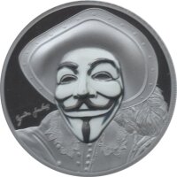 Cook Islands 5 Dollars 2017 - Guy Fawkes Maske - 1 oz...