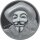 Cook Islands 5 Dollars 2017 - Guy Fawkes Maske - 1 oz Silber Black PP