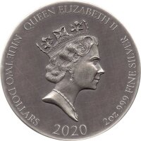 Niue 2 Dollars 2020 - Jesus geht auf dem Wasser - 2 oz Silber Antik Finish