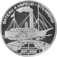 Benin 1.000 Francs 2000 - Dampfschiff - Silber PP