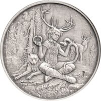 Round USA Celtic Lore Serie "Cernunnos" 1 oz Silber Antik Finish