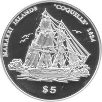 Kiribati 5 Dollars 1999 - Segelschiff...