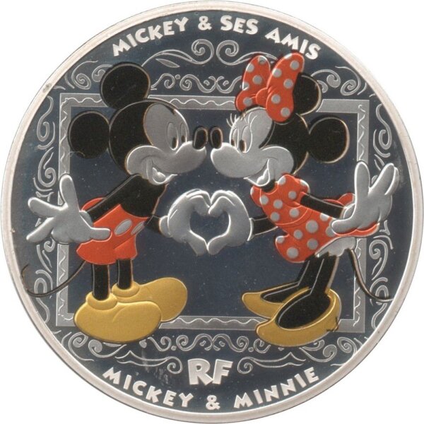Frankreich 10 Euro 2018 - Micky und Freunde - Silber PP teilcoloriert