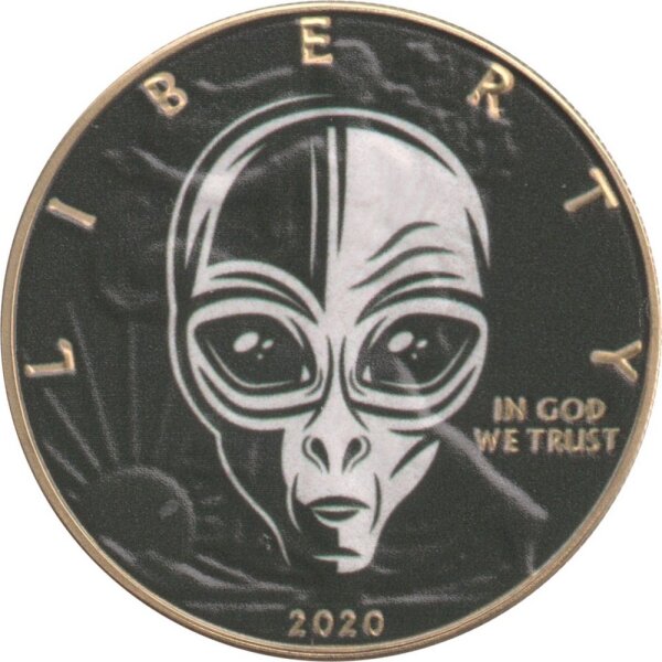 USA American Eagle 2020 1 oz Silber - coloriert und teilvergoldet