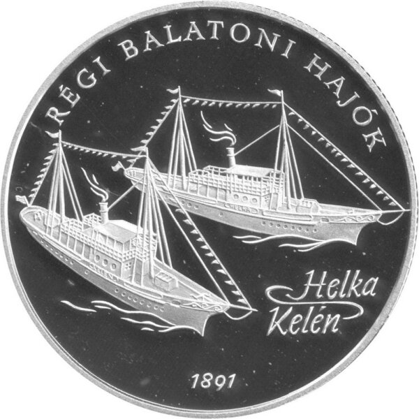 Ungarn 2.000 Forint 1997 - Alte Balaton-Schiffe "Helka & Kelen" - Silber PP