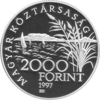 Ungarn 2.000 Forint 1997 - Alte Balaton-Schiffe "Helka & Kelen" - Silber PP