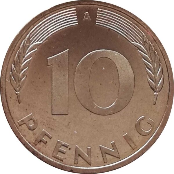 J.383 Deutschland 10 Pfennig 1950 - 2001 Kursmünze