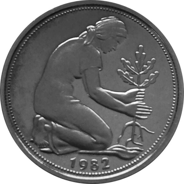 J.384a Deutschland 50 Pfennig 1972 - 2001 Kursmünze
