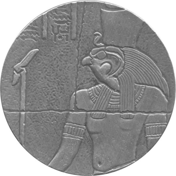 Tschad 1.000 Francs 2016 - Ägyptische Reliquien "Horus" - 2 oz Silber Antik Finish
