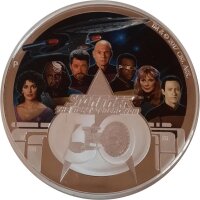 Tuvalu 2 Dollar 2017 - Star Trek "30 Jahre nächste Generation" - 2 oz Silber PP teilcoloriert