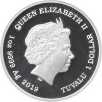 Tuvalu 1 Dollar 2019 - The Simpsons "Homer Simpson" - 1 oz Silber PP teilcoloriert