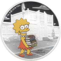 Tuvalu 1 Dollar 2019 - The Simpsons "Lisa Simpson" - 1 oz Silber PP teilcoloriert