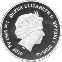 Tuvalu 1 Dollar 2019 - The Simpsons "Lisa Simpson" - 1 oz Silber PP teilcoloriert