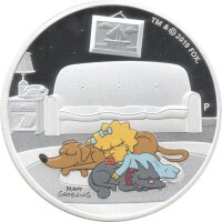 Tuvalu 1 Dollar 2019 - The Simpsons "Maggie Simpson" - 1 oz Silber PP teilcoloriert