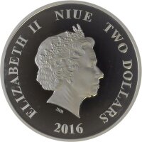 Niue 2 Dollars 2016 - Star Wars "Poe Dameron" - 1 oz Silber PP teilcoloriert