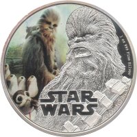 Niue 2 Dollars 2017 - Star Wars "Chewbacca" - 1 oz Silber PP teilcoloriert