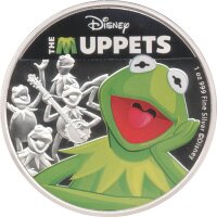 Niue 2 Dollars 2019 - The Muppets "Kermit" - 1 oz Silber PP teilcoloriert