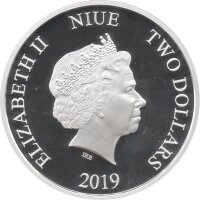 Niue 2 Dollars 2019 - The Muppets "Kermit" - 1 oz Silber PP teilcoloriert